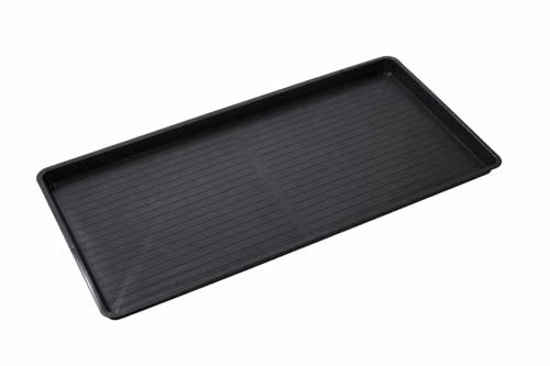 Easy Act Anzuchtschale ungelocht 120 x 55 x 5 cm, schwarz, Kunststoff Pflanzschale Saatschale für Samen und Jungpflanzen