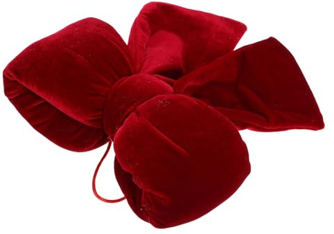 DEARMAMY Rote Schleife Wanddeko aus Stoff Mittlere Größe Weihnachts Dekorationsfliege für Zuhause Hochzeit und Party