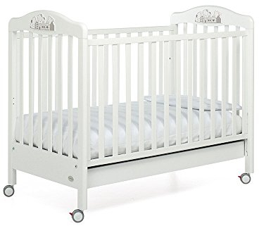 Foppapedretti Felicity, Kinderbett mit verstellbarem Seitenteil, 131 x 73 x 108 cm, 27 kg, weiß