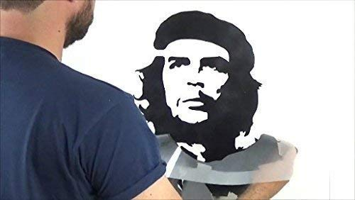 Banksy Che Guevara Schablone wiederverwendbar startseite-wand-dekor Schablone Graffiti Banksy Stil Kunst Schablone Wandfarbe Stoffe & Möbel - halb transparent Schablone, XXL/ 77X106CM