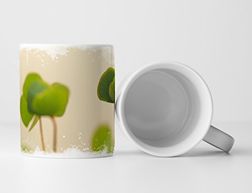 Eau Zone Fotokunst Tasse Geschenk Naturfotografie – Grüner Klee