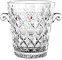 Seau à glace en verre avec 2 poignées pour champagne/vin, bière