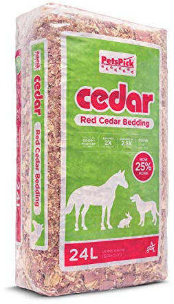 PETSPICK Red Cedar Litière pour Chiens et Chevaux 24 l