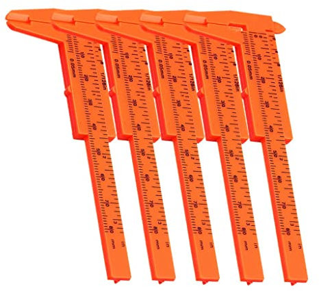 SM SunniMix 5 teilig Orange Mini Messschieber Schublere Schieblehre Bremssattel Messgerät Mess Werkzeug für DIY
