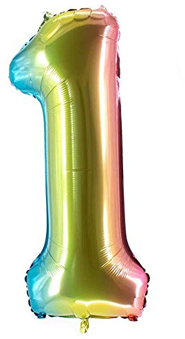 Folienballons Multicolour 100cm Zahlen 0-9 (1)