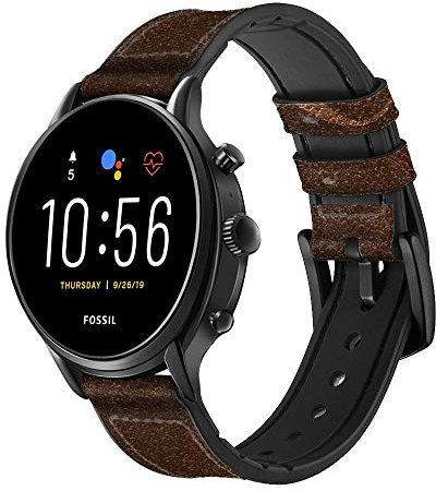 Taoism Yin Yang Cinturino in pelle e silicone Smartwatch per Fossil Mens Gen 5E 5 4 Sport, Hybrid Smartwatch HR Neutra, Collider, Womens Gen 5 taglia (22mm)