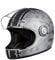 ORIGINE Full Face Integral Motorradhelm Vintage Retro Style Fiberglas Crash Helm ECE(Custom Silver,M)