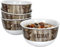 Ritzenhoff & Breker 4er Geschirrset Tiefe Schale Hirsch Chalet Heimat aus Porzellan mit 14 cm Ø und 7,6 cm Höhe I Braune Schüsseln für Müsli Diverse Snacks und Antipasti I Spülmaschinenfest