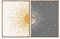 Artivo Sun Moon Boho-Wanddekoration, 2er-Set, 30,5 x 40,6 cm, himmlische Poster, Mitte des Jahrhunderts, moderne Drucke für Wandkunst, Wanddekoration für Schlafzimmer