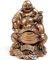 Buddha-Statue Lachend Maitreya Sitzt Auf Glücklichen Münzen Feng Shui Ornament Home Office Tischtischdekoration