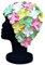 CHEX Anzio,Gorro de natación con diseño floral de goma térmica para mujer, diseño clásico retro en 3D, 4 colores, gorro de natación generoso, talla única para adultos (amarillo/verde/rosa/blanco)