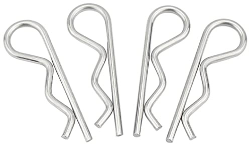 CONPHERON Federstecker Federsplinte Kohlenstoffstahl Feder Stecker Federvorstecker R Clips Splinte M2×50mm, 50 Stück