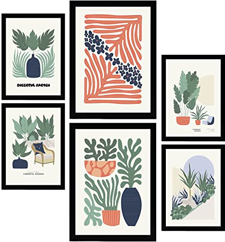 Nacnic Set mit 6 minimalistischen Postern in Pastellfarben. Sommerkollektion. Drucke von Landschaften und Natur für Innenarchitektur und Dekoration. A3 & A4 ohne Rahmen.