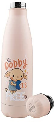 Cinereplicas Harry Potter - Gourde Isotherme 500ml Acier Inoxidable - Licence Officielle (Dobby est libre)
