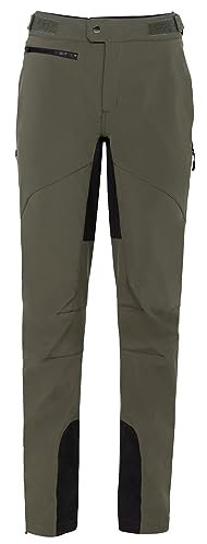 VAUDE Women's Qimsa Softshell Pants II | Ganzjahres-Biker Softshellhose - Winddicht & Funktionell | Atmungsaktiv & isolierend | Wasserdichte Besätze | Elastischer Hosenbund | Reflexelemente