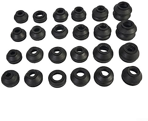 Kit de enlace de barra de acoplamiento de barra de acoplamiento de pista, prolonga la vida útil del vehículo, paquete múltiple de cubiertas de goma para botas de polvo, 28 piezas