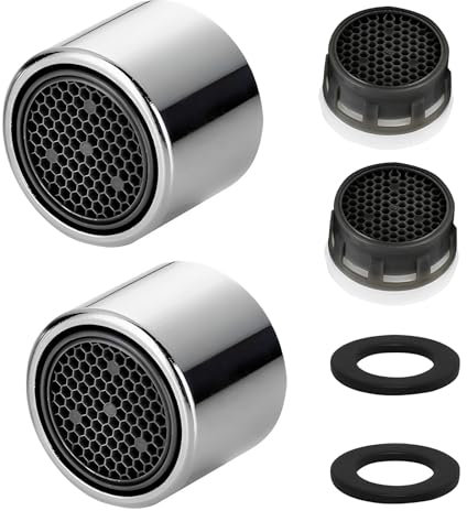 GIGIIS Wasserhahn Sieb M22 Innengewinde 2 Stück Strahlregler Wasserhahn Siebeinsatz Tap Aerator Energieeinsparung bis zu 60% mit Kugelförmige Filter