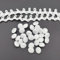 Carytalee 30-teiliges Set, 1,27 cm (1/2 Zoll), weißer Satin-Stoff-Knöpfe mit Schaft und Knopfloch, für Hochzeit, Brautkleid und DIY, Nähen, Kleidung, Kleid, Handarbeit, Handwerk