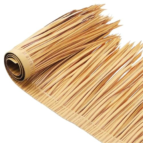 Techo de paja Tiki, estilo mexicano, rollos de paja de palma, barra, barco, persianas, césped, palapa, techo, para jardín, patio, paraguas, cerca, decoración de fiesta (Size : #1_39.2x19.6inch/100x50