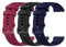 OcioDual Confezione da 3 cinturini per orologio Silicone, 18mm, Smartwatch con sgancio rapido, compatibile con Amazfit, Garmin, Samsung Galaxy Watch, universale, Nero/Blu scuro/Bordeaux