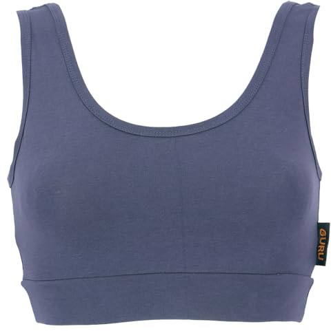 Bra Top, Yogatop aus Bio-Baumwolle, elastisches Bikini Top, dunkelblau, XL