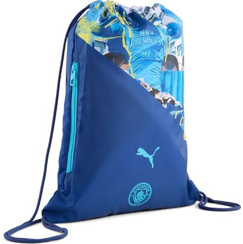 Puma MCFC ftblNRGY Saco de gimnasio Blazing Blue-Brig para Blazing Blue-Bright Aqua Talla única, Blazing Blue-Bright Aqua, One Size, Saco de gimnasio