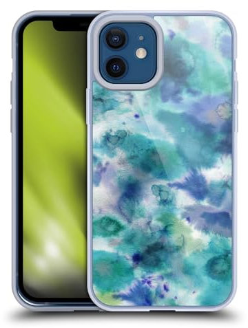 Head Case Designs Offizielle Ninola Aquarell Blau Bunte Abstrakte Formen Gelhülle [Militärischer Schutzgrad] Kompatibel Mit Apple iPhone 12 / iPhone 12 Pro Und Kompatibel Mit MagSafe