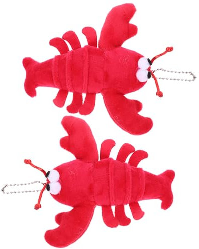 Vaguelly 1Stk Hummer-Plüsch-Puppe Gefüllter Tierisches Plüschtier Plüsch an hänger Kinderwagen Spielzeug Hummer Charms anhänger Mini Kuscheltier für Tasche Rucksack Hängedekoration Rot