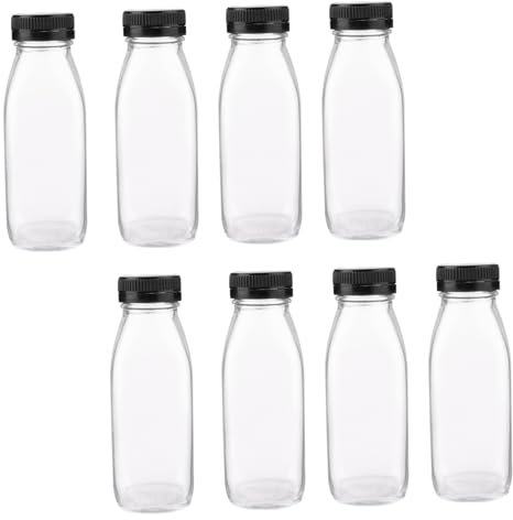 Ciieeo Lot De 8 Bouteilles En Verre De 300 Ml Pour Jus De Fruits Et Boissons