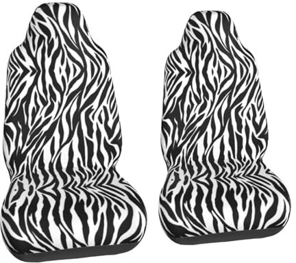 Autositzbezüge mit Zebra-Druck, Autozubehör, Universal-Sitzbezüge für Vordersitze