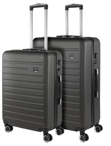 SKPAT - Koffer Set Mit Rollen In Groß Für Reisen - Reisekoffer Set Aus Robuster Hartschalenkoffer-Struktur, Leicht Und Strapazierfähig Für Jeden Anlass, Antrazit