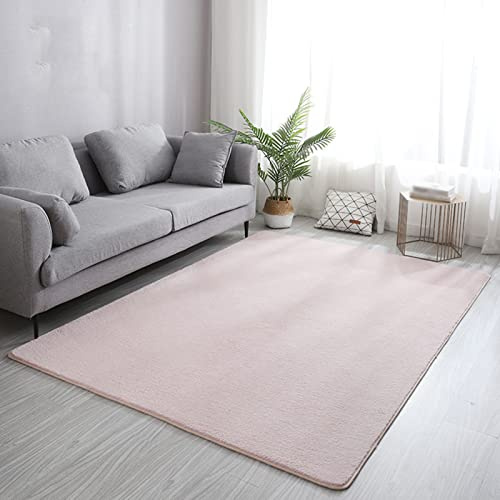 Flauschiger dekorativer Teppich, luxuriöser Plüsch, zotteliger Bettvorleger für Mädchen, Kinderzimmer, rutschfest, weich, 200 x 350 cm, für Wohnzimmer