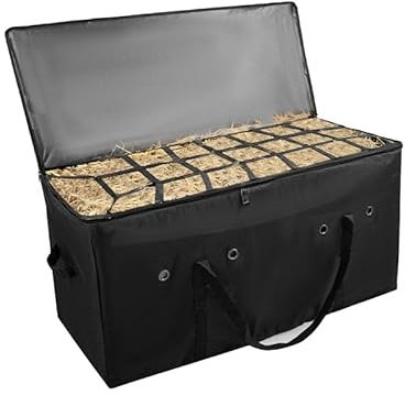 Heutasche für Pferde Groß,Heunetz für Pferde engmaschig,Premium Heusack für Pferde zur Artgerechten Fütterung,44 Zoll x 18 Zoll x 22 Zoll Groß,Aufbewahrungstasche,Spielzeug für Pferde,Heunetz engmasch