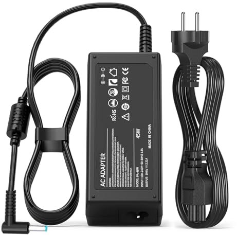45W Caricatore HP Alimentatore Portatile PC per Elitebook 840 850 250 255 G3 G4 G5G6 G7 G8 Pavilion X360 Notebook 13-15 Serie Probook 430 440 450 470 Adattatore Caricabatterie 19.5V 2.31A (4.5X3.0MM)