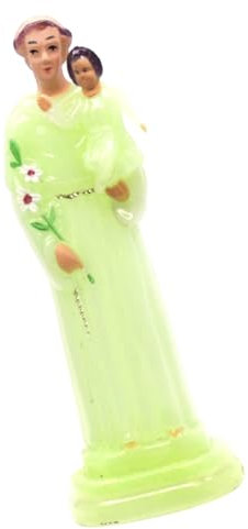 TOGEVAL Heiliger Antonius Statue Kunststoff Renaissance Skulptur Religionsdekoration Für Tisch Wohnraum Kirche 11x3,8cm Filigran Handbemalt