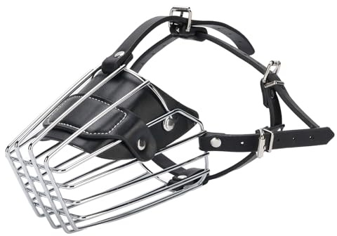 German Shepherd Dog Muzzle Adjustable Prevent Barking Wire Basket Dog Mouth Cover