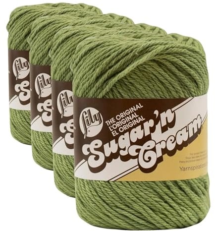 Lily Sugar 'N Cream Yarn-70.9g- Sage Green (Pack of 4)