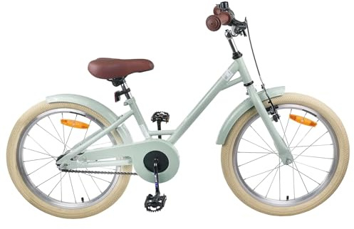 vidaXL Kinderfahrrad 22 Zoll für 7-12 Jahre alt Hellgrün, Klassisches Kinderfahrrad, Spaß für Kids, Coole Jugend-Fahrradabenteuer, tolles Outdoor-Biking-Equipment