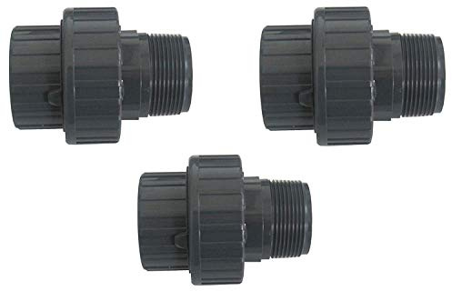 well2wellness PVC-U Raccord Pression Mixte - araccord adhésif x Filetage extérieur - 63 mm x 2 (200143) - 3 pièces