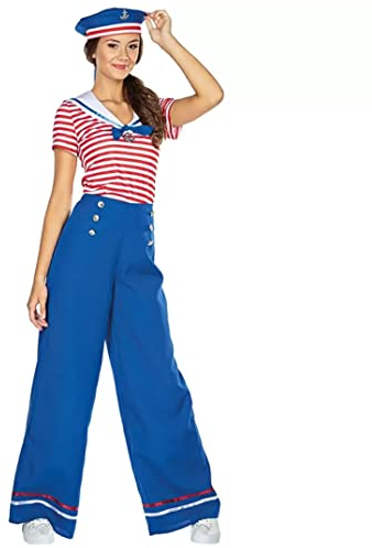 WOOOOZY Damen-Kostüm Matrosin, Gr. 36 - inklusive praktischem Kleidersack