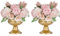 Nuptio Mini-Urnen-Pflanzgefäß, aus Metall, Elegante Hochzeitsdekoration, 12,6 cm hoch, Trompetenvase, Blumenhalter für Jahrestage, Zeremonie, 2 Stück