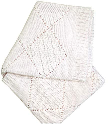 Leipold Baby Strickdecke rosa, Maße: ca. 80 cm x 100 cm