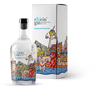 R[h]eingin Tilly Düsseldorf Edition | mit hochwertiger Geschenkverpackung | 500ml Einzelflasche | 46% vol | Handcrafted Dry Gin | hochwertiger Gin | Geschenkidee für Düsseldorf Liebhaber