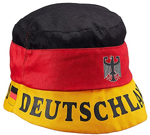 Fanartikel WM EM │Anglerhut Fischerhut onesize│Fanmeile Public Viewing │schwarz rot gold (1 x Anglerhut Deutschland)