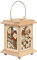 Drechslerei Kuhnert Tischlaterne/Teelichthalter - Motiv: Sommerblumen aus Edelholz - Maße: 11,5 x 11,5 x 17cm - Made in Germany