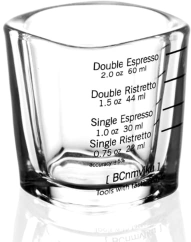 1PCS Shot Glasses Measuring Cup,60ml Glass Mini Measures,Square Heavy Base Measuring Glass,Liquid Heavy High Espresso Glass Espresso Shot Glasses Measuring Cup (Black Line)