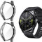 Niboow Cover [2 Pezzi] Compatibile con Huawei Watch GT 3 46mm, con Pellicola Protettiva, Protezione Ultra Sottile TPU Custodia, Morbida Custodiain Compatibile con Huawei Watch GT 3 46mm-Nero+Nero