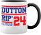 Dutton Rip 24 We'll take it to the train station Yellowstone Blanca taza de café con RIM Negro y manija Mug