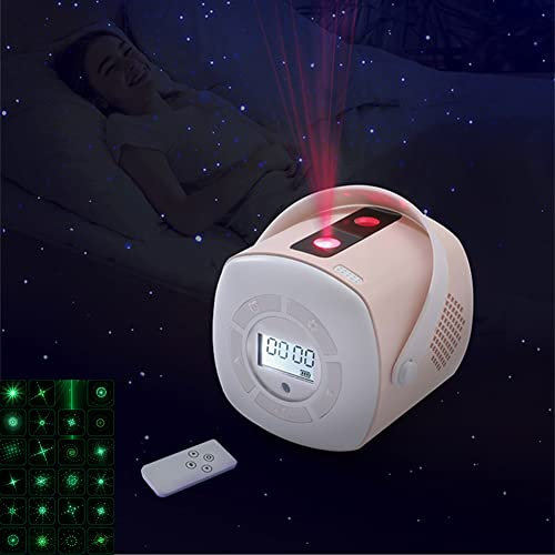 LED Sternenhimmel projektor mit Fernbedienung, mit 24 Lichteffekte und Wecker/Uhrzeit, 6 Melodien, Galaxy projektionslampe sternenhimmel Nachtlicht für Kinder Erwachsene Party Heimkino Dekor,Rosa