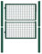 Randaco Puerta de Jardín de Acero Galvanizado, 100x100cm Verde Puerta para valla metalica jardin acero, Robusta y Duradera, Patio con cerradura, Manija y 3 llave